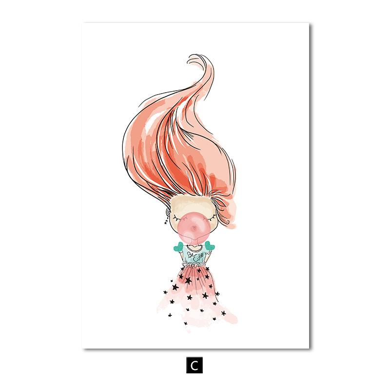 

Розовый воздушный шар для девочек, постер с жирафом, животный принт, детская настенная живопись на холсте, детские цитаты, картина в скандинавском стиле, декор для детской комнаты A4 21x30cm No Frame