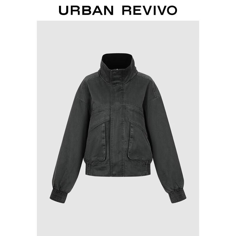 

Women s Oversized Stand Collar Multi-Pocket Padded Jacket S