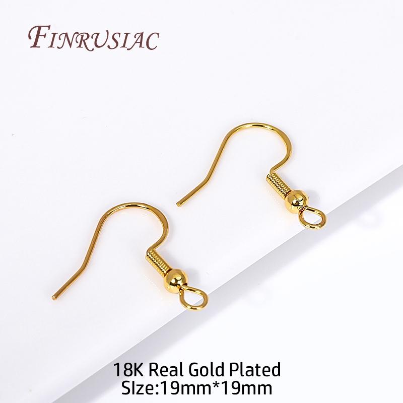 Großhandel 18K Gold Plated Ohrhaken Ohrbügel Für DIY Ohrring Schmuckherstellung Zubehör
