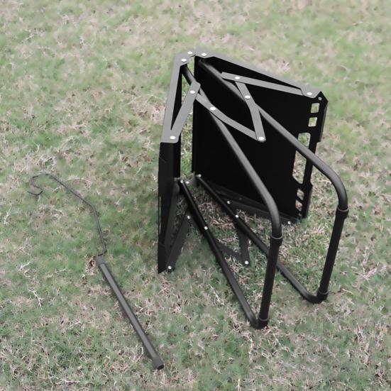 Portable Folding Table Lightweight Heavy Duty Metal Frame Fold-in-Half Desk Outdoor Camping Hiking Backpacking BBQ Tactical Collapsible Table