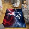 New England Patriots Flannel Pattern Square Carpet,Area Rug,Carpet Rug for Living Room Bedroom Sofa Playroom Decor,Non-slip Floor Mat