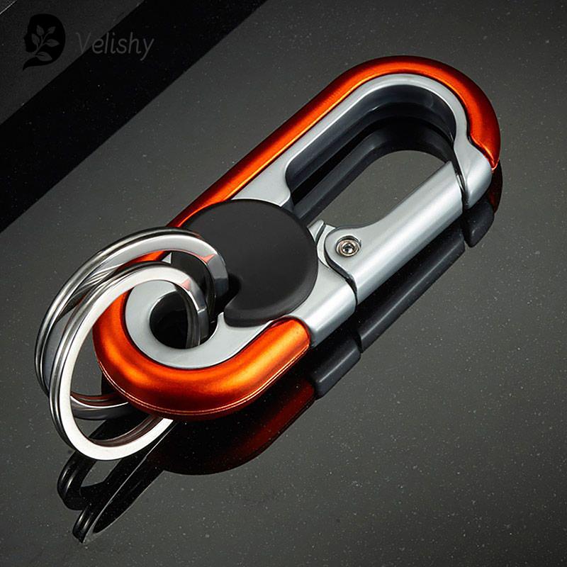 Car Keychain Creative Key Holder Men Fashion Camping Metal Key Ring Car Styling Auto Car Keyring Accessories
