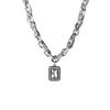 Unisex Cuban Chain Necklace: Titanium Steel, Hip-Hop Style, Rock Sugar Letter Design