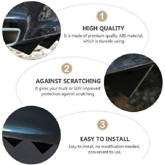 Glossy Rear Bumper Diffuser Shark Fin Spoiler Lip Splitter For Chrysler 300 300C