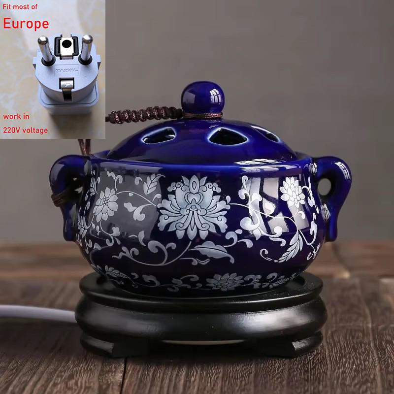 Bruciatore di incenso a olio essenziale con timer 110V/220V, temperatura elettrica, bruciatori di incenso OUDH, aromaterapia per la decorazione della casa