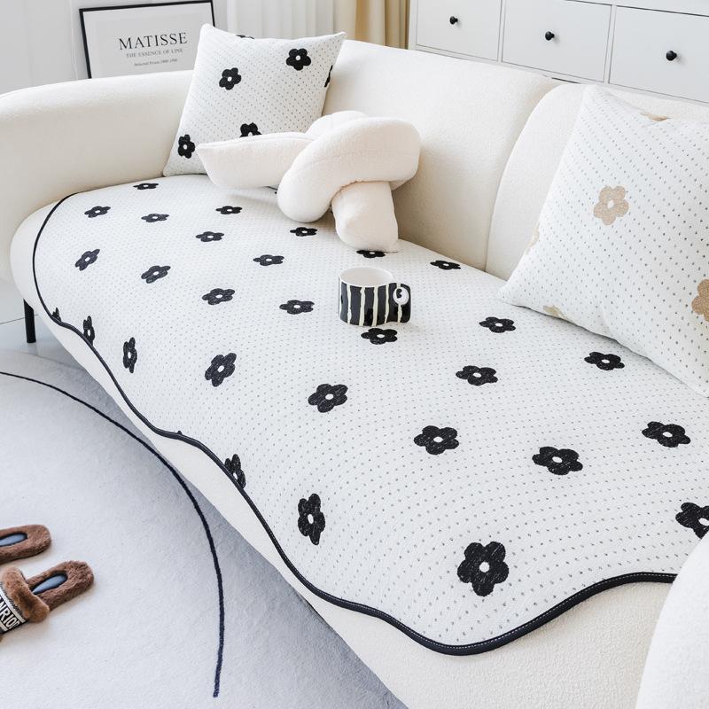 Special-Shaped Sofa Cushion Four Seasons Universal Non-Slip Cushion Irregular Special-Shaped Sofa Cover Chenille Seat Cushion