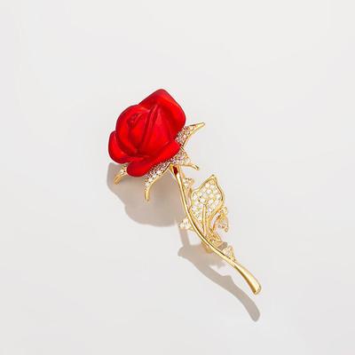 Creative Beautiful Rose Flower Brooches Collection For Women Lady Flower Pin