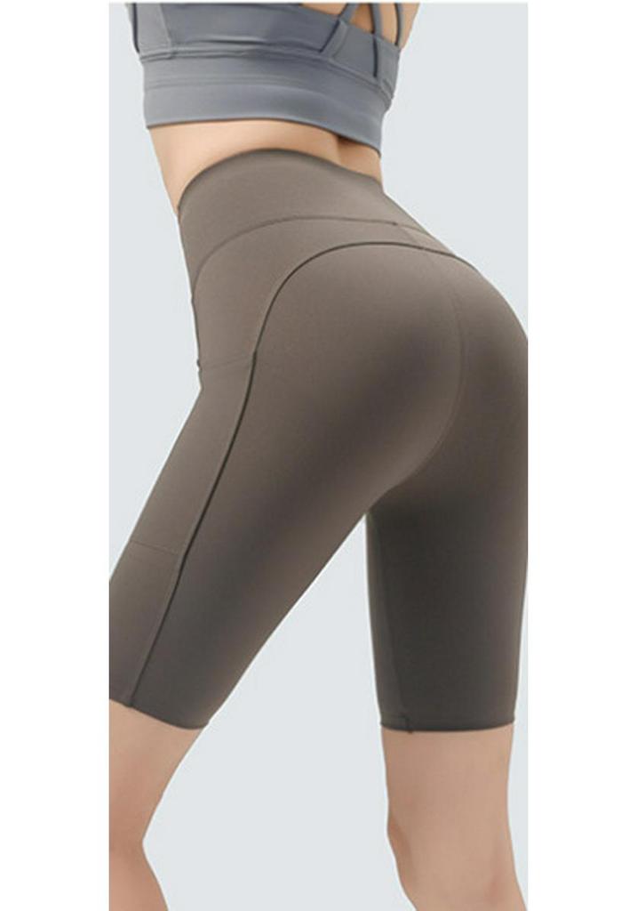 Double-Sided Tummy Control Shark Pants - Five-Pocket Hip Lift Cycling Leggings for Summer Yoga and Fitness
