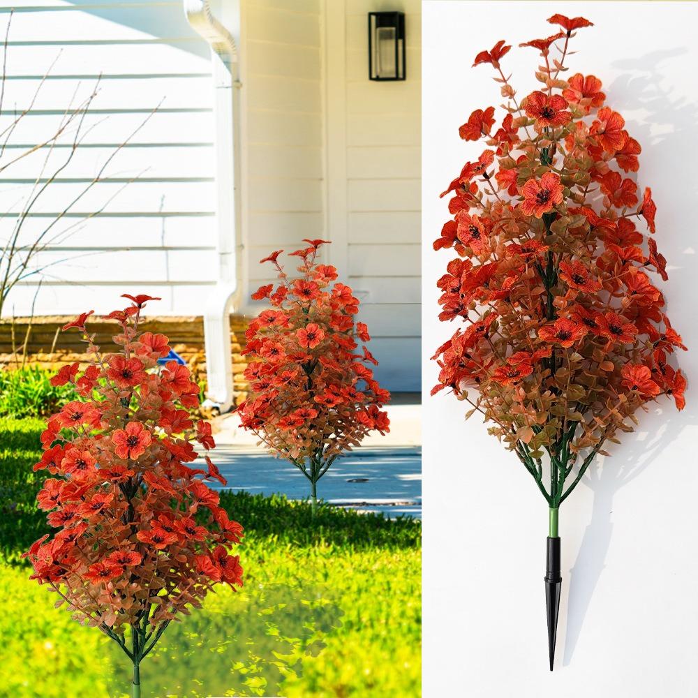 

with Stake Artificial Plant Garden Stake Porch Decor Simulation Flower Violet Courtyard красный/жёлтый