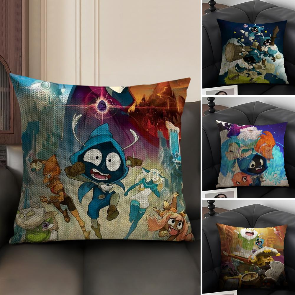 Hot Game D-DofusS Pillow Case Natural Linen Double-Sided Printing Sofa Home Decor Cushion Cover