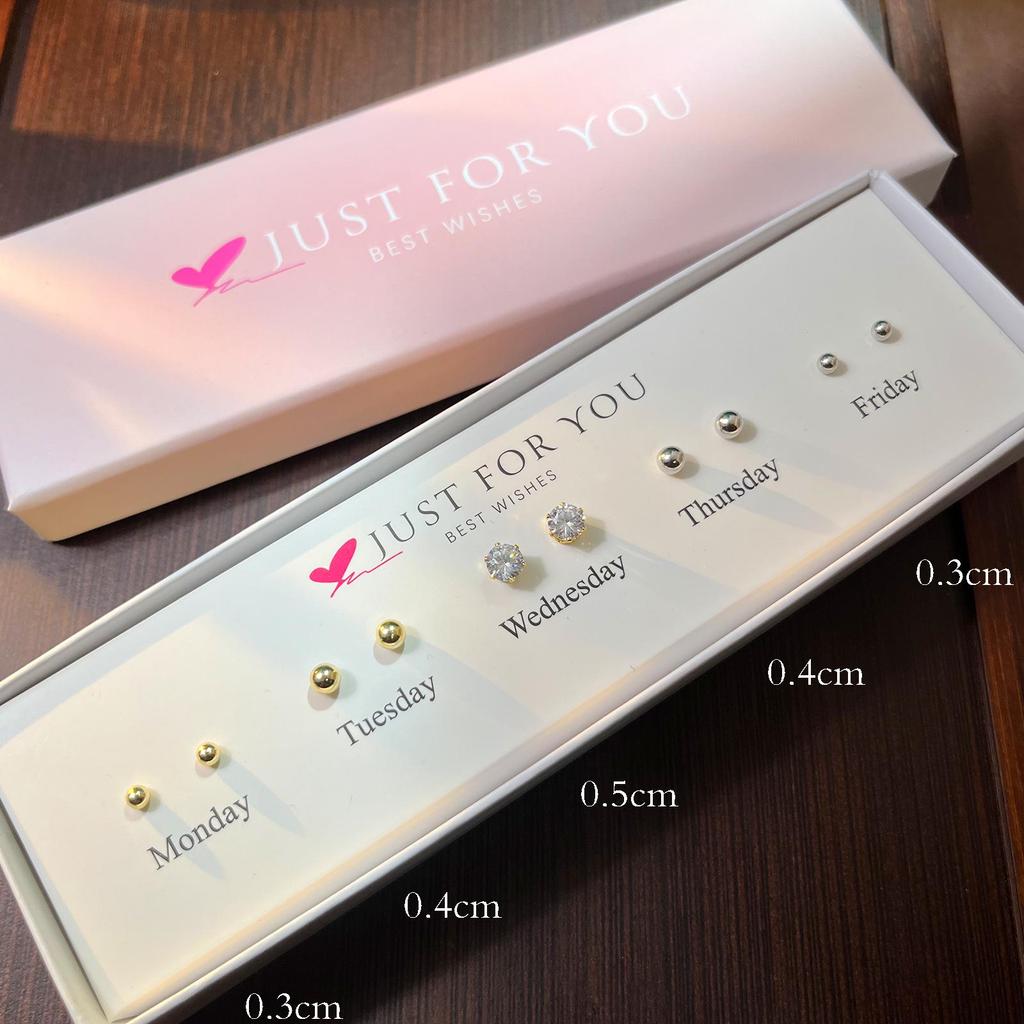 2025 Simple Bow, Star, Moon & Butterfly Stud Earrings Set with Gift Box