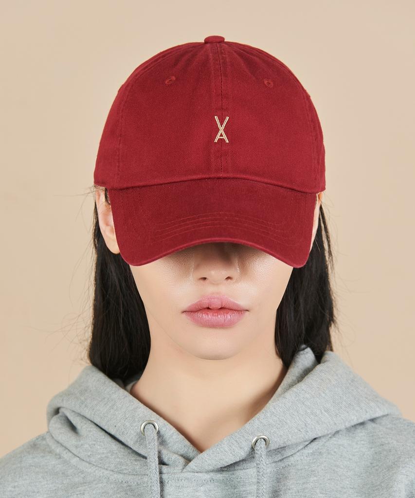 Bajal Logo Oversized Chino Ball Cap Wine