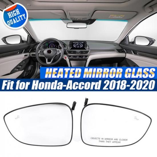 Left & Right Side View Mirror Glass Heated Assembly for 2018- HONDA ACCORD