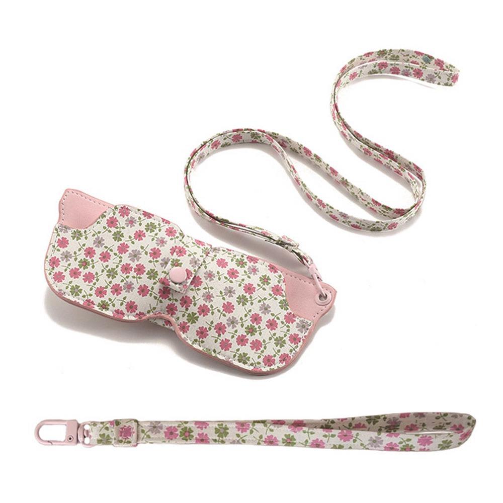 Solid Color Sunglasses Pouch with Keyring Hanging Sunglasses SunGlasses Holder  Eyewear Accessories
