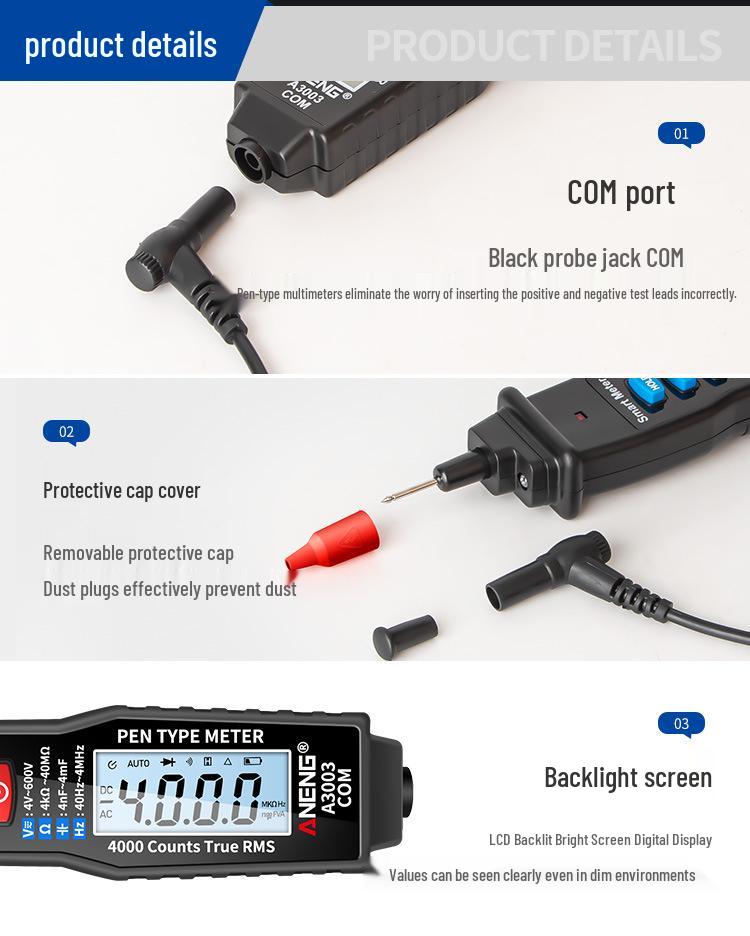 ANENG A3003 Pen Multimeter: High-Precision Digital Multi-functional Electrician Tool