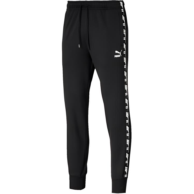 

Puma Side Stripe Slim Fit Jogger Pants Men bottoms Black 595885-01 XL