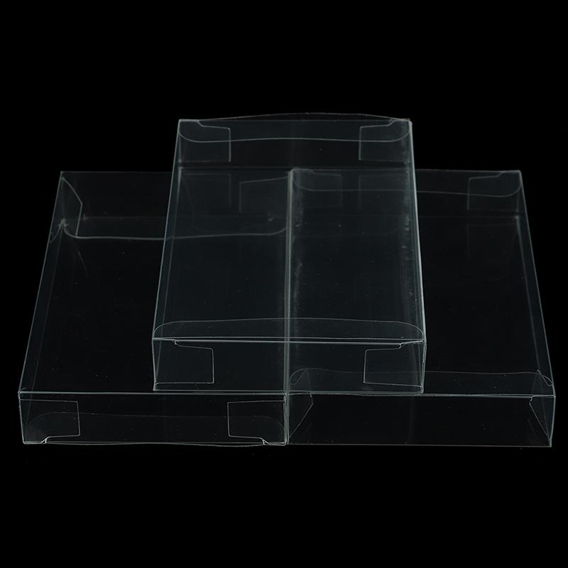 10 pezzi di plastica trasparente Pet Box Protector Case Sleeves Cover per Snes N64 Cib