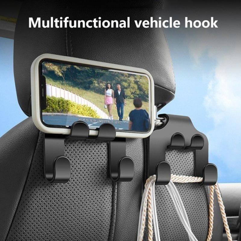 Portable Car Back Seat Holder Hanging Storage Phone Stand Universal Lazy Rear Seat Phone Headrest Stand Car Back Seat Hook Stand