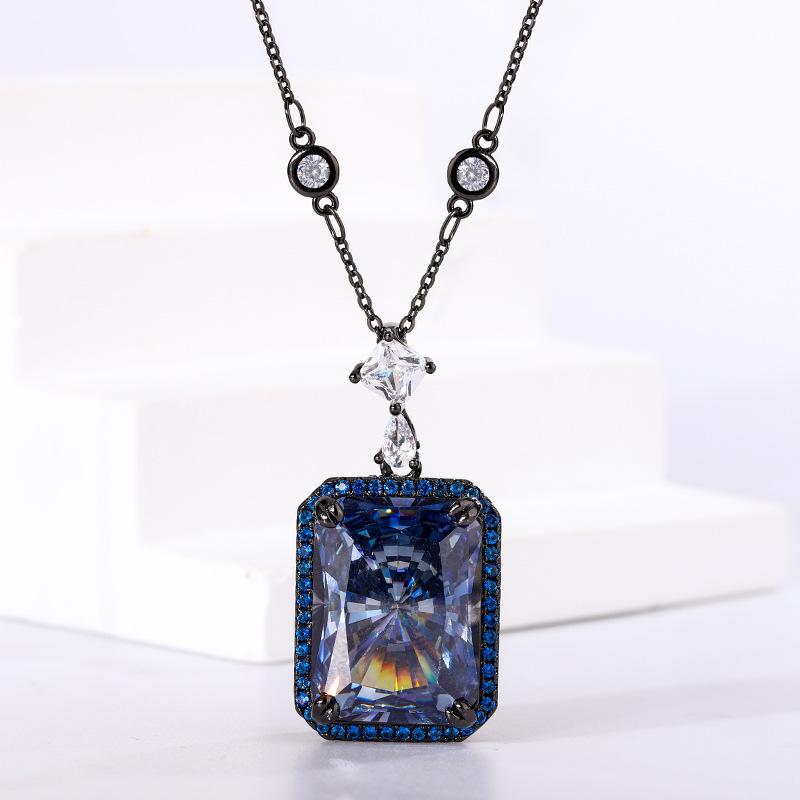 Jewelry Set Bird'S Nest Cut Black Gold Pendant Necklace Main Stone 15 * 20