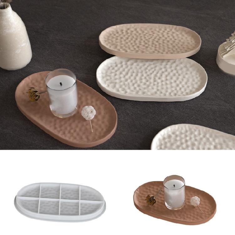 Silicone Crafting Mold Oval Shape Trays Moulds Jewelry Making Tool Artistic Tray Molds Suitable for Home and Parties