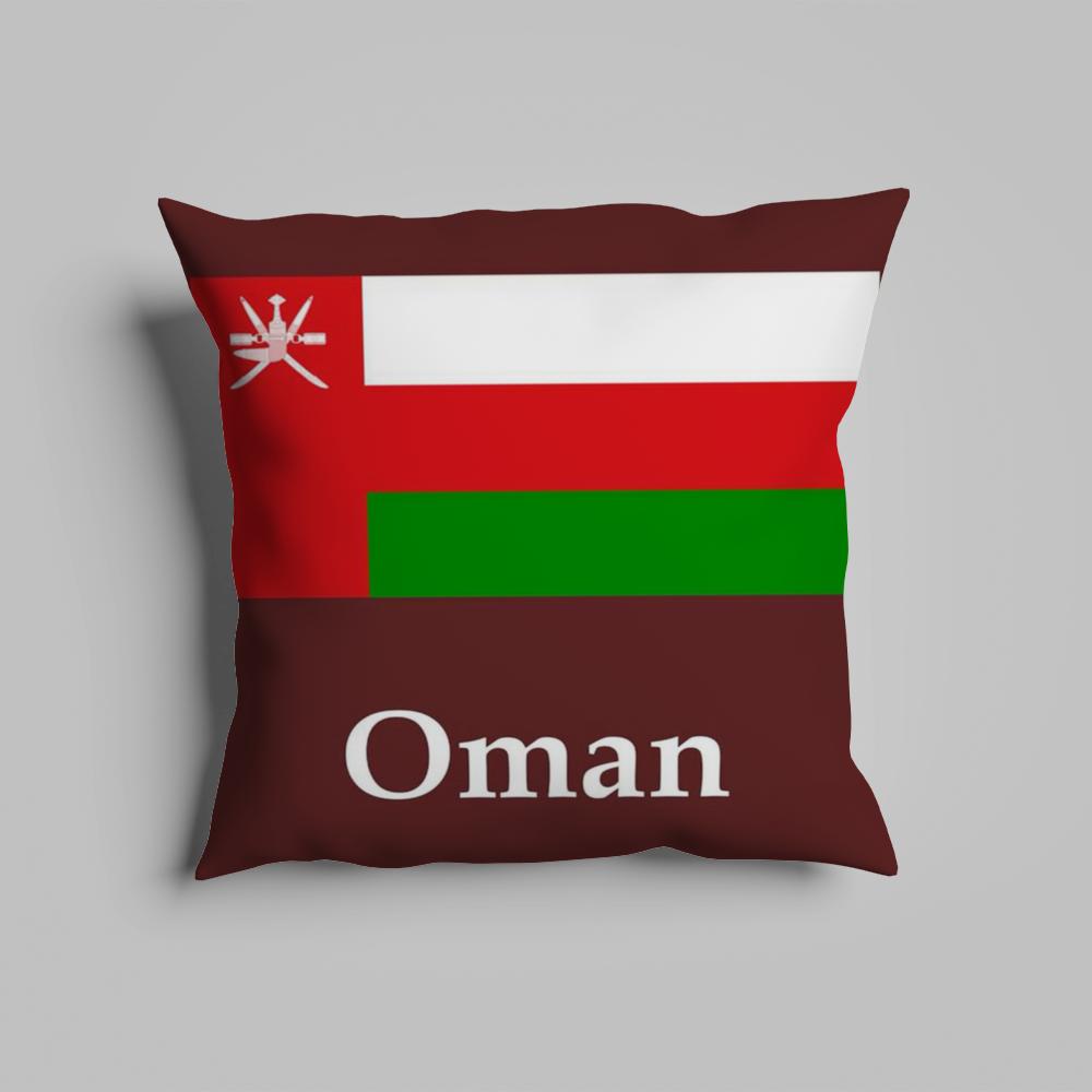 Pillow Case luxurious home office, sofa decorative Multi sized car seat cushions, pillowcases Oman flag map logo