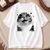 Y2k Funny Cat Meme T Shirt Clothing Anime Cartoon Cat Unisex Unisex Summer Tops Harajuku Tops Oneck Short Sleeve Tshirts