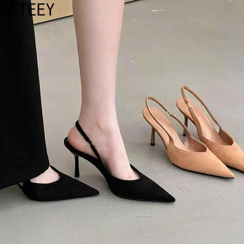 Fashion 2025 Summer Leopard High Heel Women Sandals Fashion Pointed Toe Shoes Design Style Banquet Party Sandals Shoes