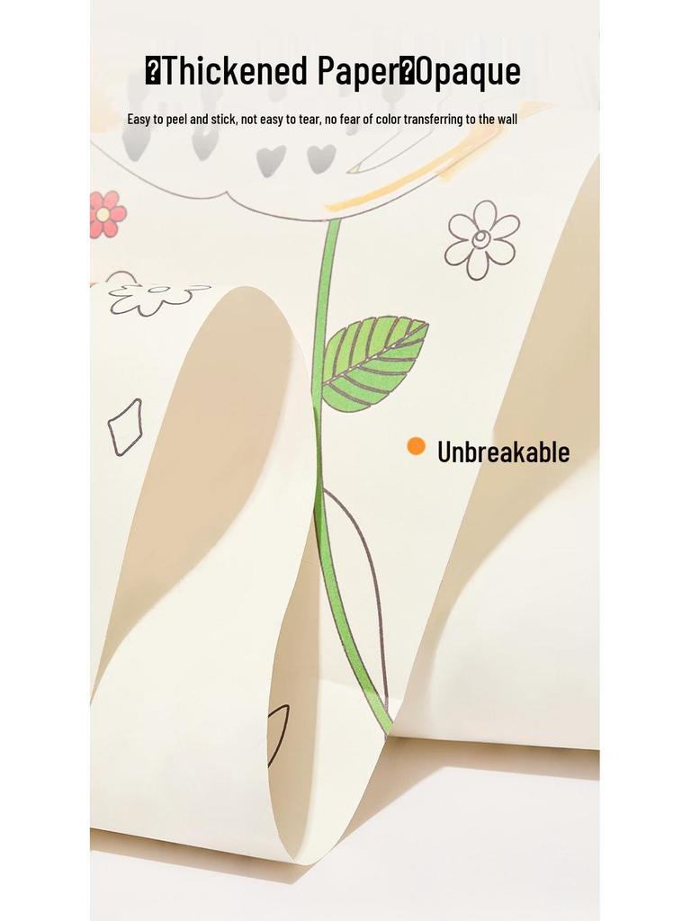 Mali Kids' Interactive Watercolor Height Chart - Parent-Child Educational Game, Easy Wall Removal.
