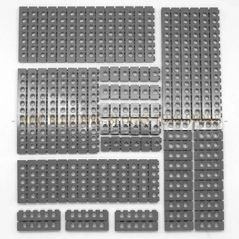 Technical Building Blocks Parts Bulk MOC Thick Bricks 6 Color Combination Accessories Studded Long Beams Robot Children Toys