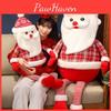 Delightful Long Legged Santa Claus Plush Figure With Soft Fabric Outfit For Holiday Spirit