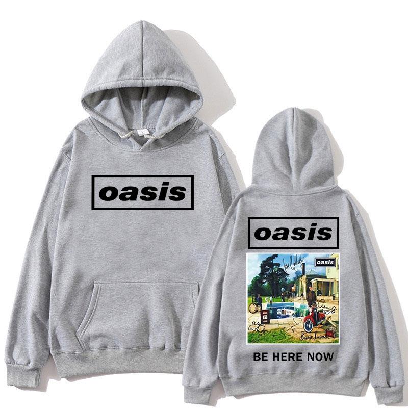 O-Osis Hoodies Britische Rockband Vintage Kapuzenpullover Herren Damen Hip Hop Mode Lange Ärmel Beliebter Pullover Streetwear