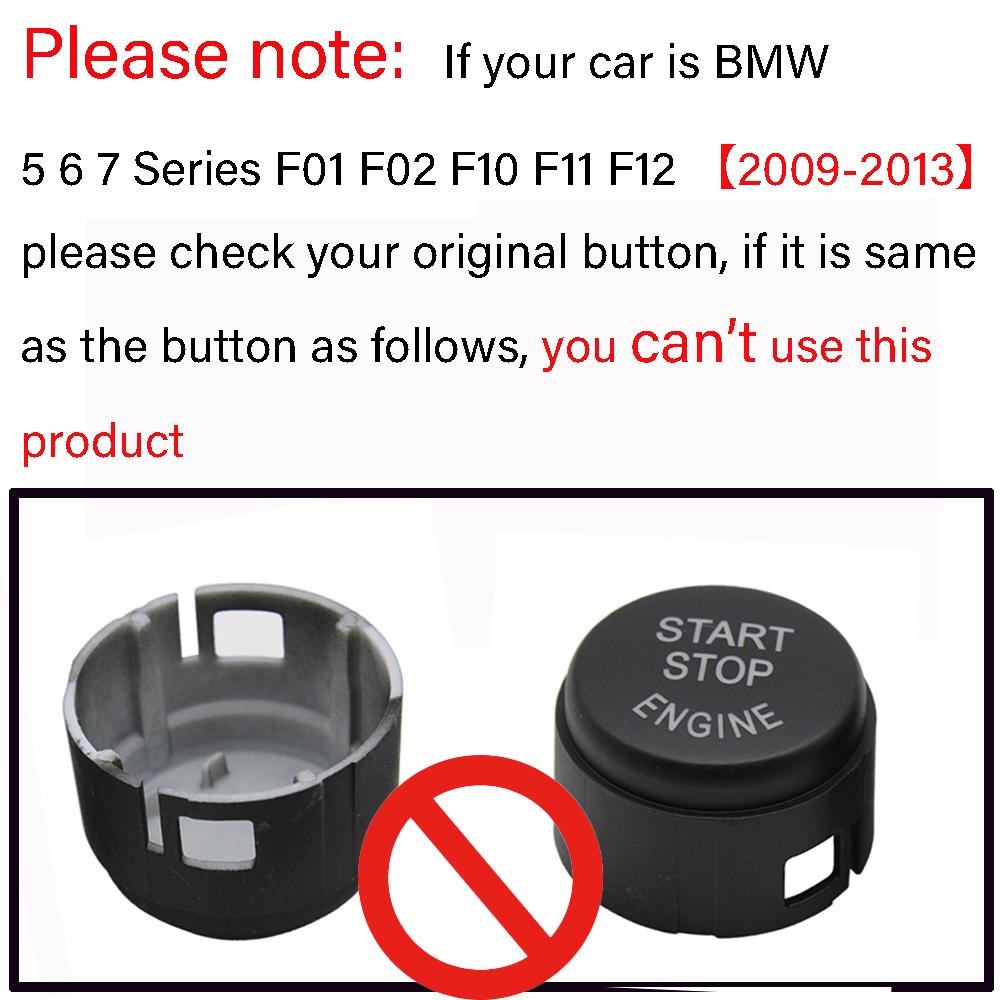 Buton de comutare a motorului de pornire și oprire cristal pentru BMW 1 2 3 4 5 6 7 X1 X5 X6 F22 F30 F10 F32 F01 F15 G30 G31 G11 G12 G01