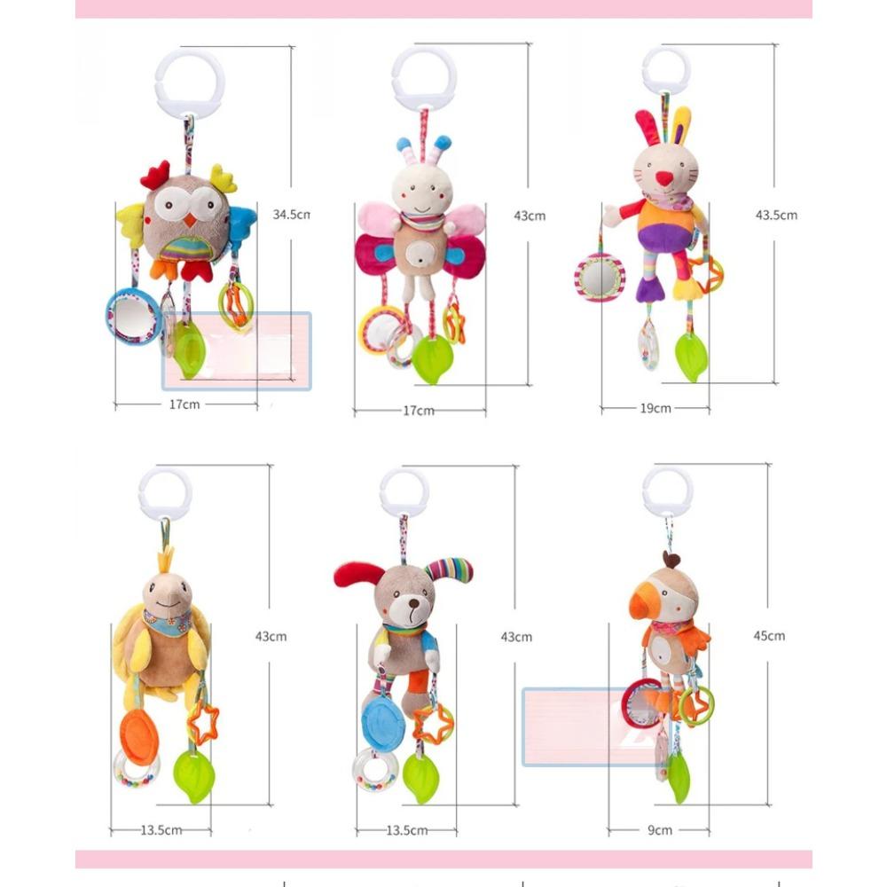Newborn Baby Plush Stroller Toys Baby Rattles Mobiles Cartoon Animal Hanging Bell Educational Baby Toys 0-12 Months Speelgoed