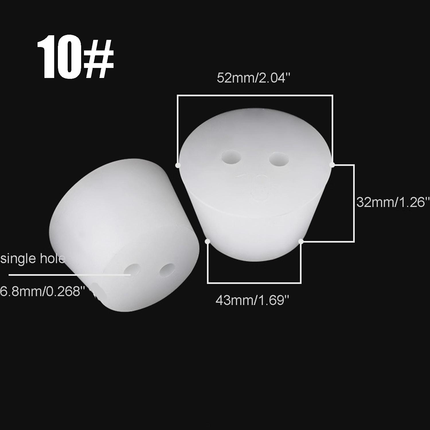 

1pcs Silicon Rubber Stopper, White Tapered Lab Seal Silicon Stoppers Rubber Plugs 4# / 5# / 6# / 7# / 8# / 9# / 10# / 11# / 12# 10#
