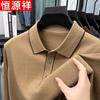 Men's Long Sleeve Polo Knit Sweater