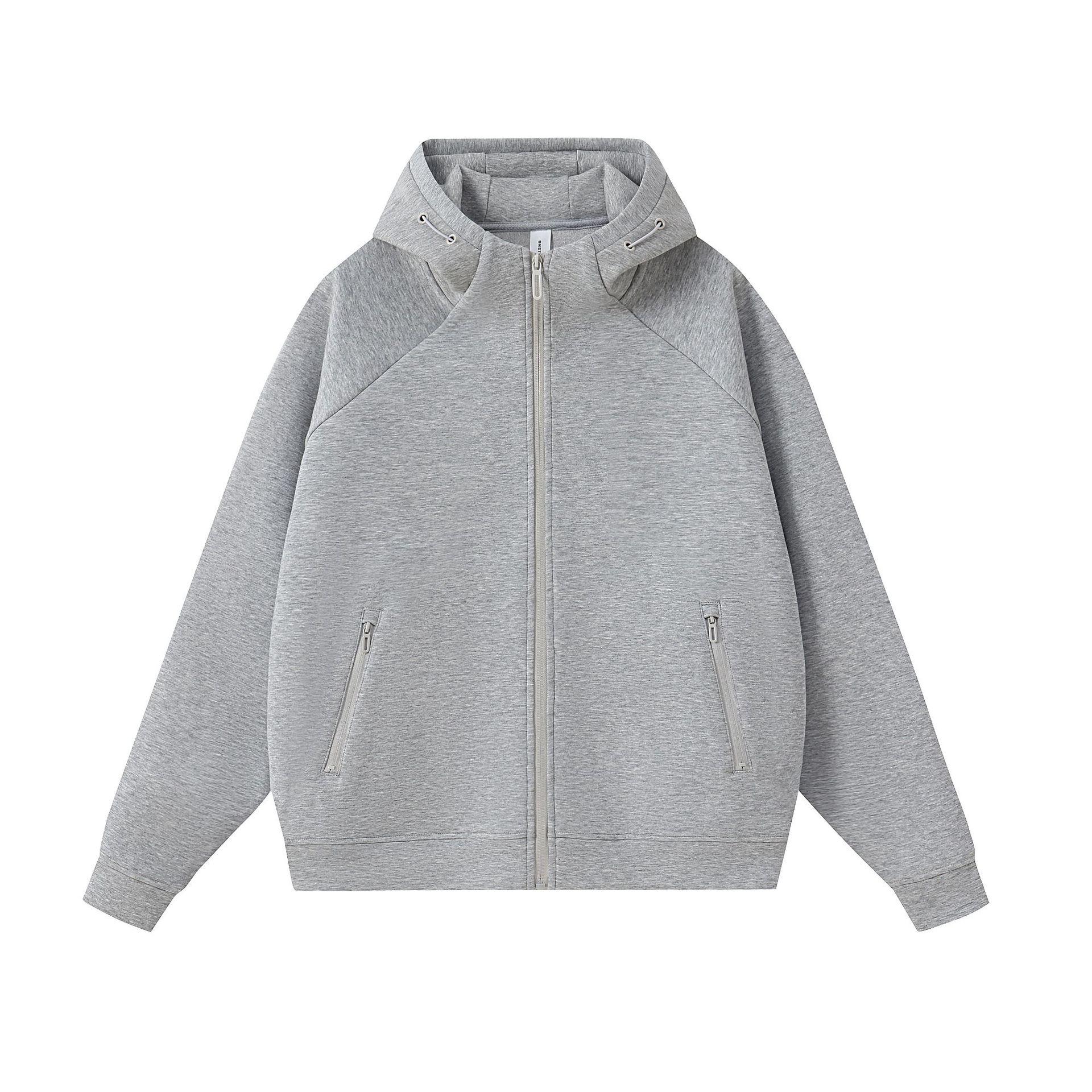 400g Five Mingzhi Liquid Cotton Raglan Sleeve Zipper Cardigan Hoodie 9888 Large