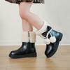 Children's snow boots, girls' leather short boots, winter velvet warm princess boots, medium to large children's and girls' cotton boots