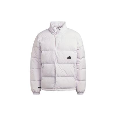 FW22 Einfarbiges Logo-Patch Druckknopf Langarm Daunenjacke Herren Oberbekleidung Lila HN1940