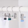 Multi Purpose Stainless Steel Clothes Pins with Hooks Windproof Drying Clips for Socks Hats