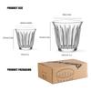 MHW-3BOMBER 6PCS Set Small Glass Cups 90ml/240ml Drinking Glasses Latte Glasses for Espresso Glass Cup Cafe Bar Gifts for Women