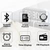 Portable Bluetooth Speaker Digital Display Digital Clock LED Mirror Screen Alarm Clock  Bedroom