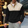 Outdoor Herren Casual Locker Ami Khaki Cord Henry Kontrastfarbe Pendler Sweatshirt