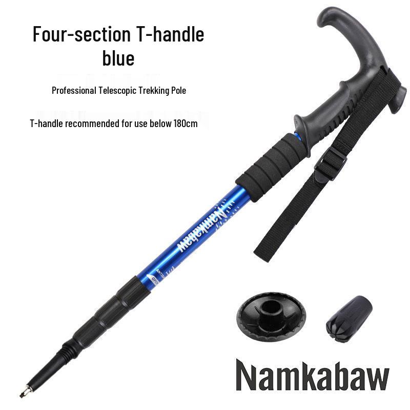 Bâton de trekking rétractable en aluminium pour la randonnée et la marche