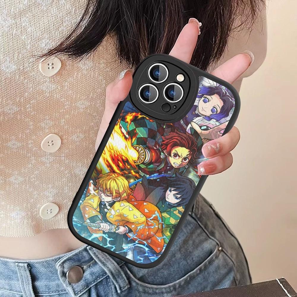Demon Slayer Phone Case Hard Leather For IPhone 16 15 14 13 12 Mini 11 14 Pro Max Xs X Xr 7 8 Plus Fundas