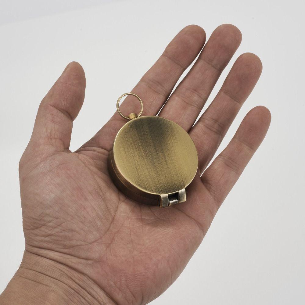 Retro Style Portable Pocket Compass Portable Camping Compass Retro Pocket Watch  Navigation