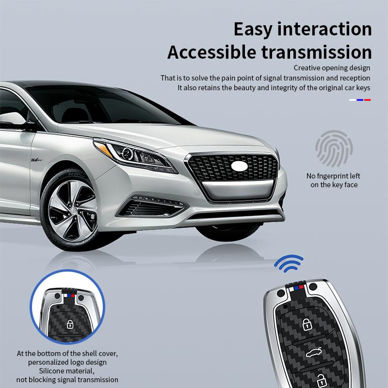 Car Key Case Cover Shell Fob For Hyundai Tucson Santa Fe Rena Sonata Elantra Creta Ix35 Ix45 I10 I30 I40 Keychain Accessories