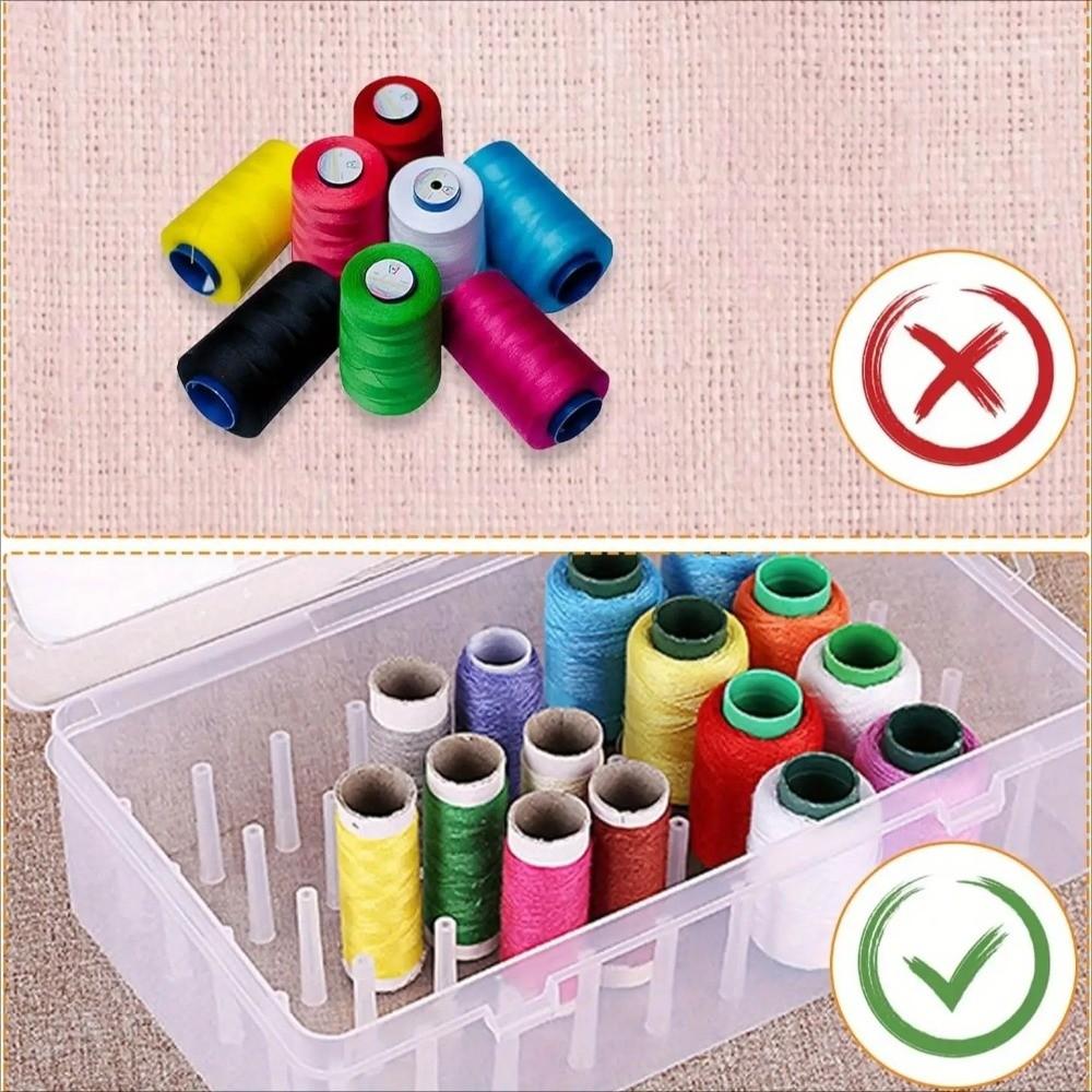 Plastic Needle and Thread Box Transparent Sewing Storage Box Sewing Thread Box  Household Storage