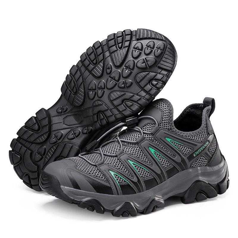 Men's Women's Casual Hiking Shoes Outdoor Fashion, Breathable Mesh One Foot Hiking Shoes Comfortable and Non Slip Sports Shoes