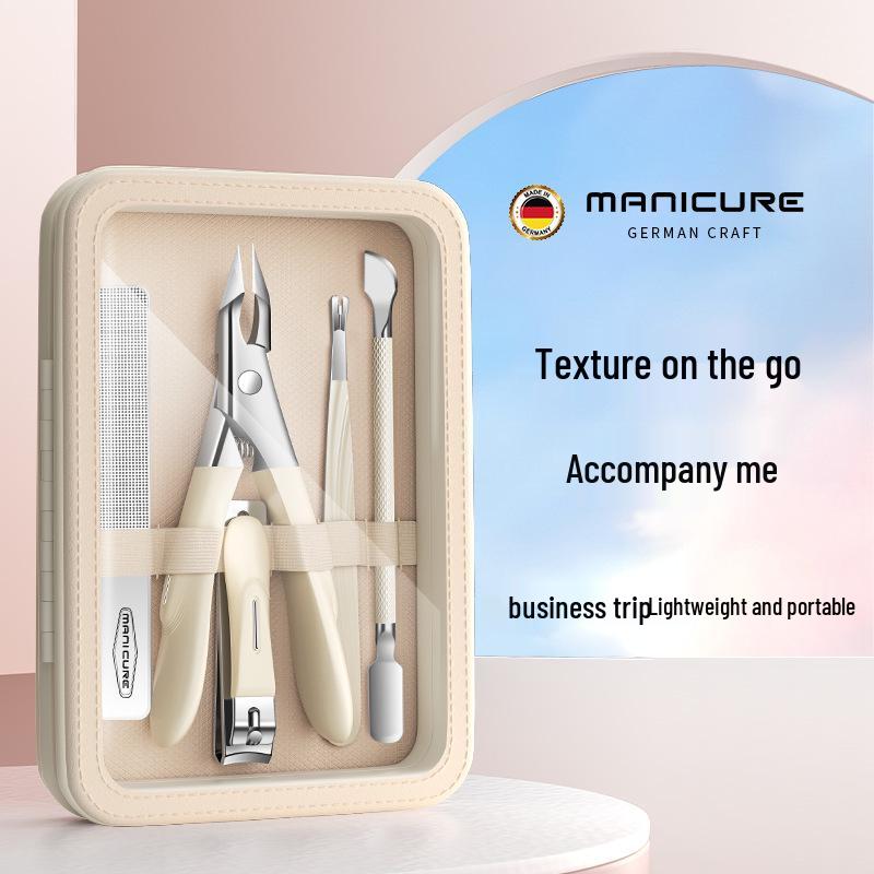 Portable 5-Piece Nail Clipper Set with Eagle Beak Pliers & Cuticle Nippers