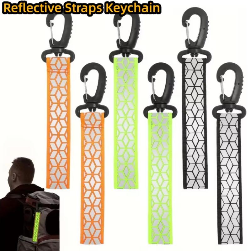 1/2/3 st Reflekterande Remmar Hänge Nyckelring För Utomhus Camping Löpning Cykling Ryggsäck Säkerhet Lättviktiga Ljusa Nyckelringar